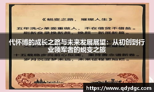 代怀博的成长之路与未来发展展望：从初创到行业领军者的蜕变之旅